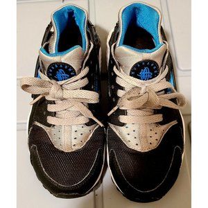 Nike Boys Air Huarache Run 654275-013 Gray Blue Running Shoes Sneaker Size 4Y